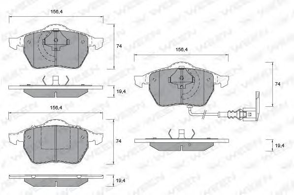 Тормозные колодки ween 151-1123