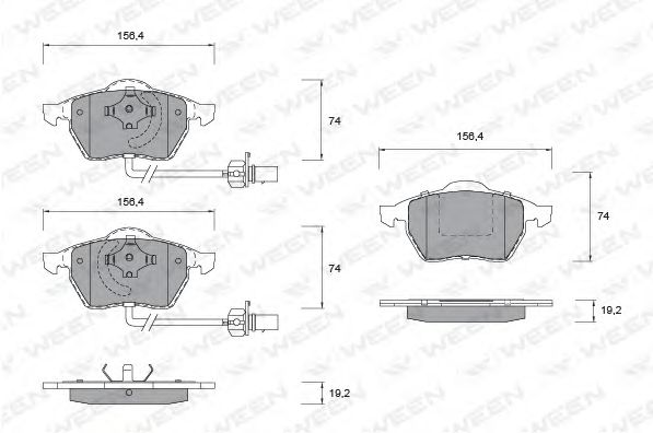 Тормозные колодки ween 151-1138
