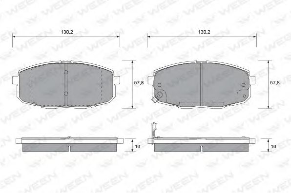 Тормозные колодки ween 151-1161