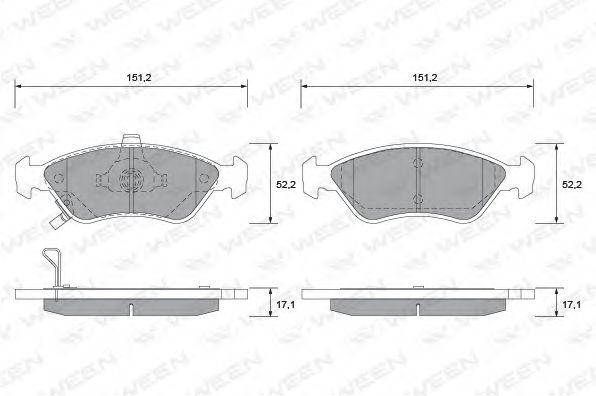 Тормозные колодки ween 151-1164