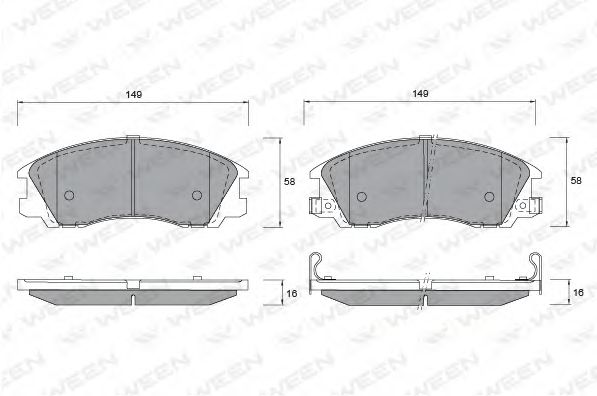Тормозные колодки ween 151-1176