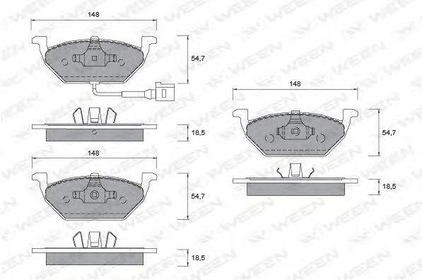 Тормозные колодки ween 151-1253