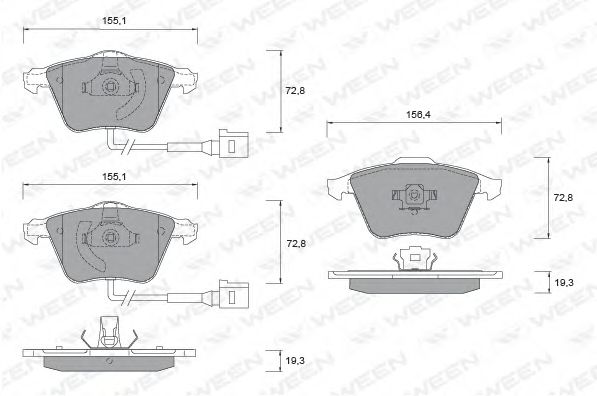 Тормозные колодки ween 151-1254