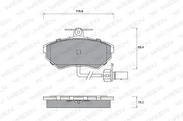 Тормозные колодки ween 151-1255