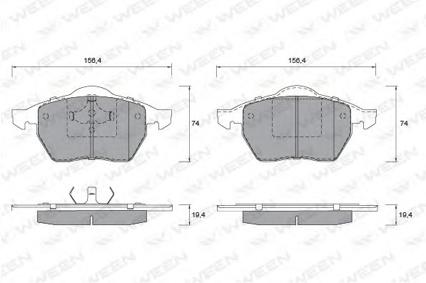 Тормозные колодки ween 151-1258