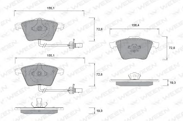 Тормозные колодки ween 151-1260