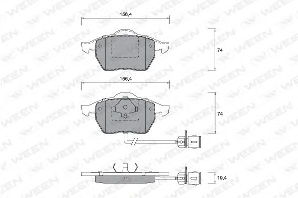 Тормозные колодки ween 151-1261