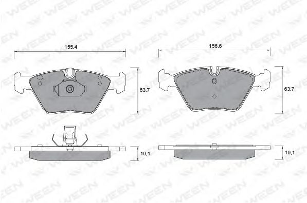 Тормозные колодки ween 151-1266
