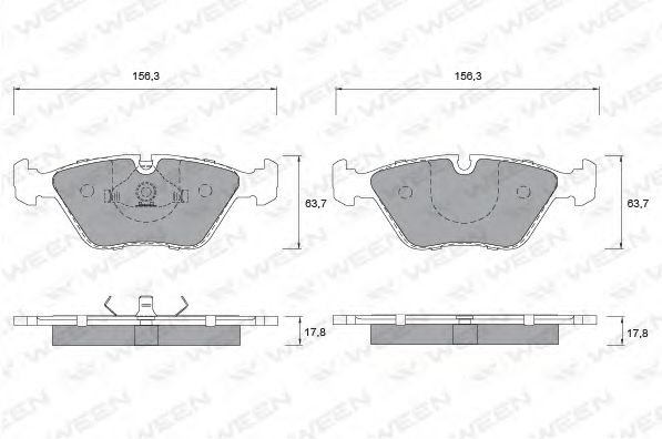 Тормозные колодки ween 151-1267