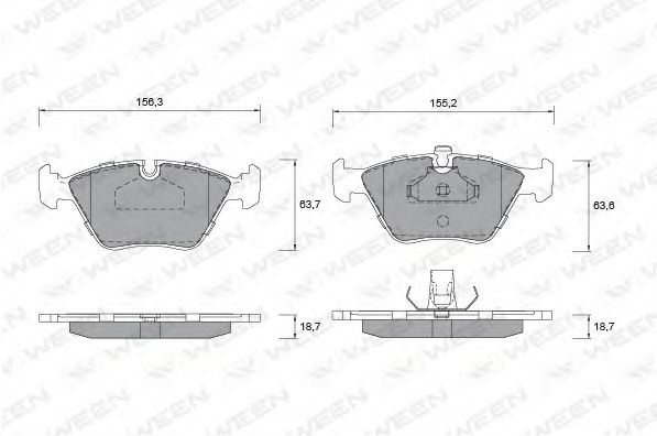 Тормозные колодки ween 151-1268