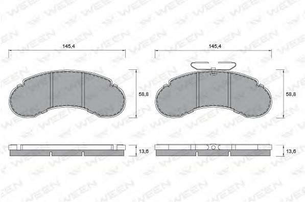 Тормозные колодки ween 151-1302