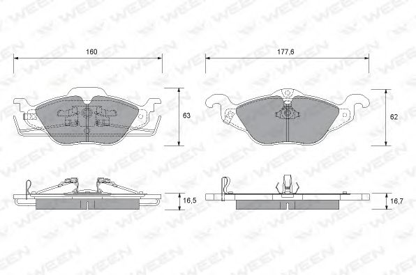 Тормозные колодки ween 151-1308