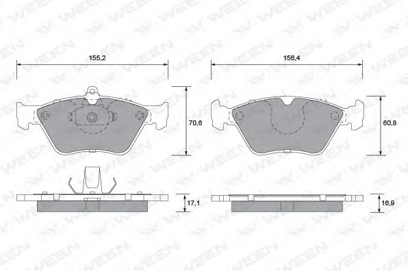 Тормозные колодки ween 151-1312