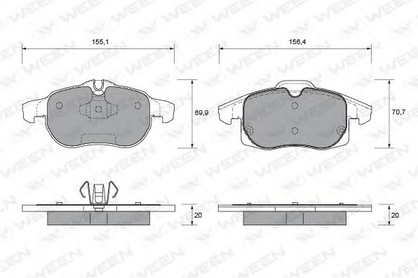 Тормозные колодки ween 151-1315