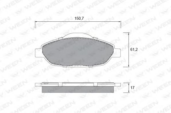 Тормозные колодки ween 151-1326