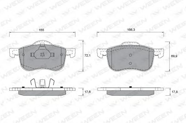 Тормозные колодки ween 151-1348
