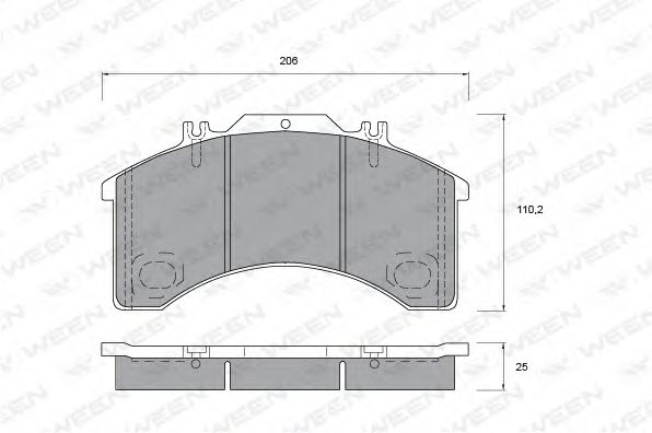 Тормозные колодки ween 151-1033