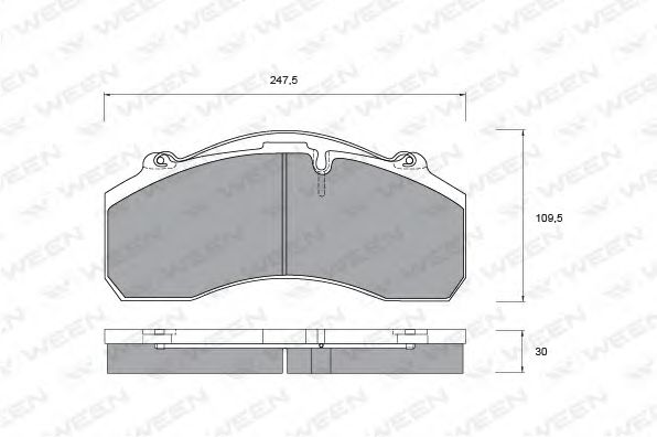 Тормозные колодки ween 151-1054