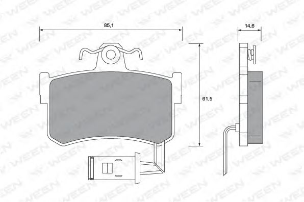 Тормозные колодки ween 151-1022