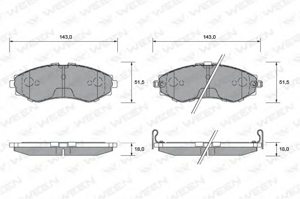 Тормозные колодки ween 151-1180