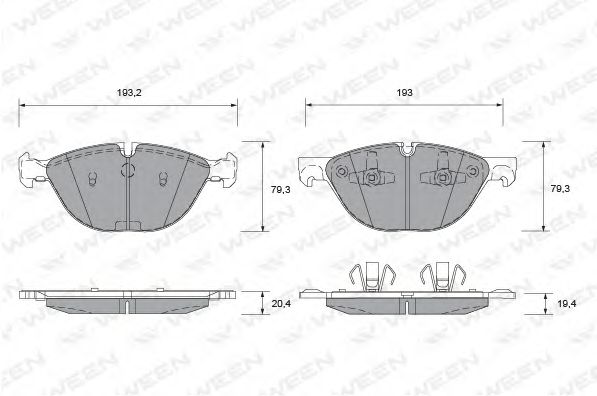 Тормозные колодки ween 151-1271