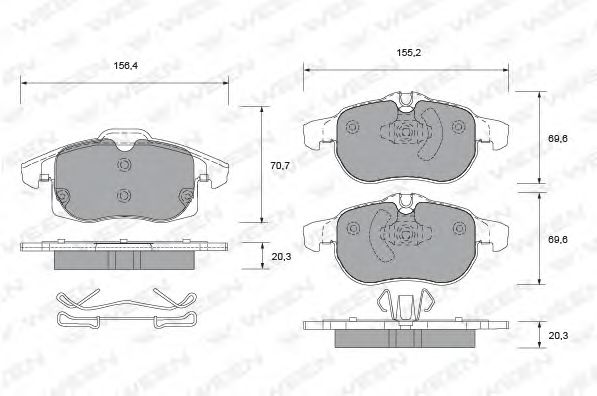 Тормозные колодки ween 151-1316