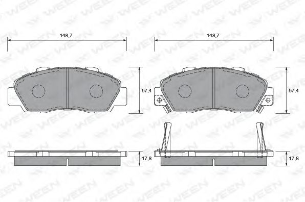 Тормозные колодки ween 151-1362