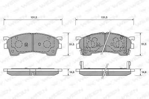 Тормозные колодки ween 151-1370