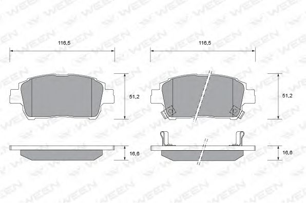 Тормозные колодки ween 151-1380
