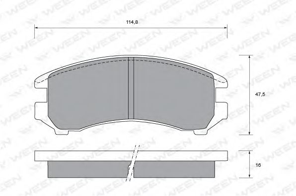 Тормозные колодки ween 151-1404