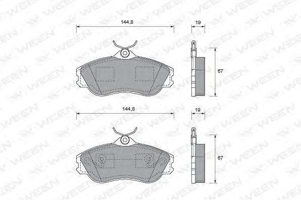 Тормозные колодки ween 151-1451