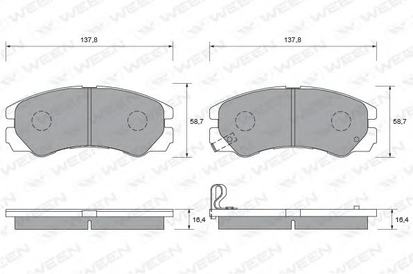 Тормозные колодки ween 151-1703