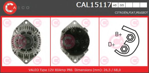 Генератор CASCO CAL15117AS