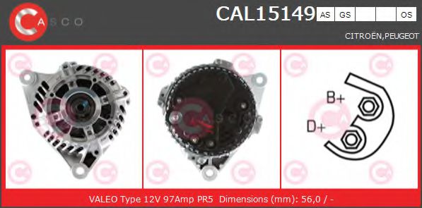 Генератор CASCO CAL15149AS