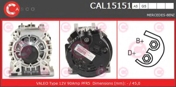 Генератор CASCO CAL15151AS