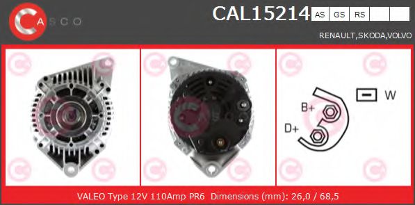 Генератор CASCO CAL15214AS