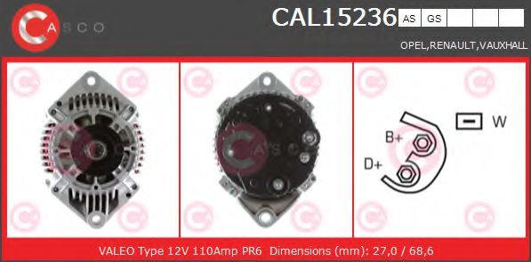Генератор CASCO CAL15236AS