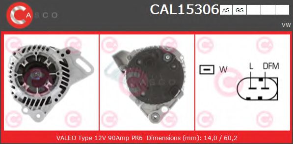 Генератор CASCO CAL15306AS