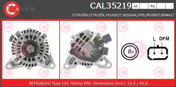 Генератор CASCO CAL35219AS