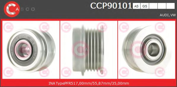 Ременный шкив генератора CASCO CCP90101AS