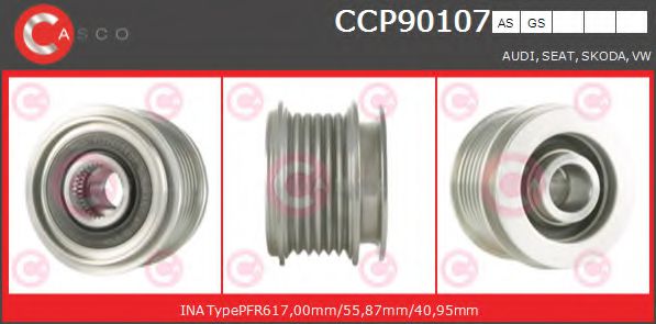 Ременный шкив генератора CASCO CCP90107AS