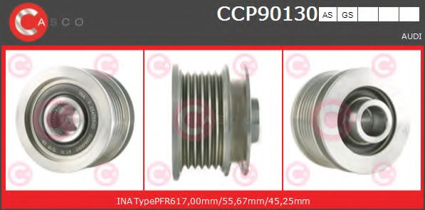 Ременный шкив генератора CASCO CCP90130AS