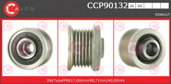Ременный шкив генератора CASCO CCP90132AS