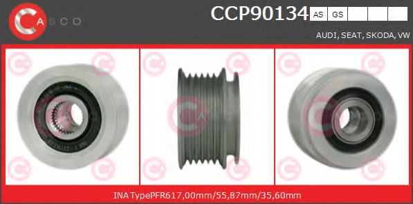 Ременный шкив генератора CASCO CCP90134AS