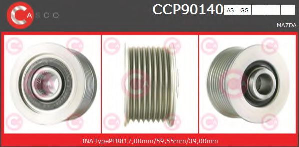 Ременный шкив генератора CASCO CCP90140AS