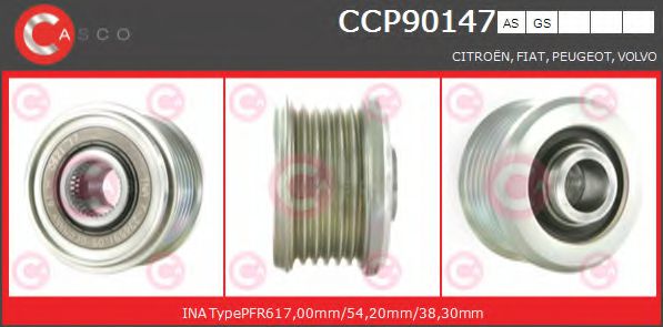 Ременный шкив генератора CASCO CCP90147GS