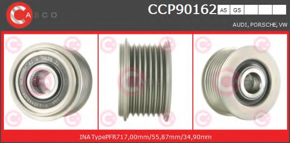 Ременный шкив генератора CASCO CCP90162AS