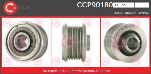 Ременный шкив генератора CASCO CCP90180AS