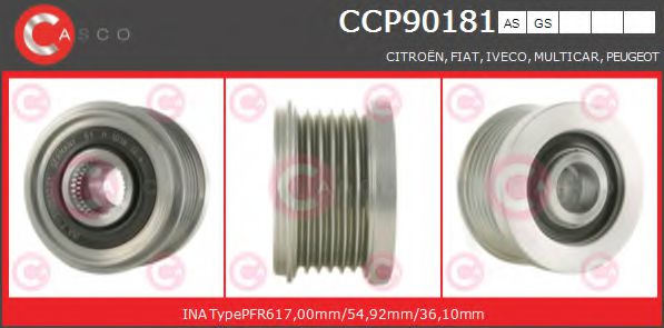 Ременный шкив генератора CASCO CCP90181AS