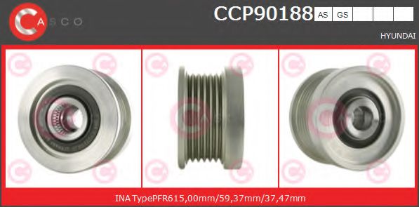 Ременный шкив генератора CASCO CCP90188AS